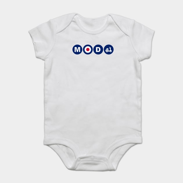 Mod Scooter Baby Bodysuit by Timeless Chaos